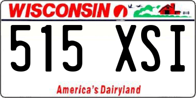 WI license plate 515XSI