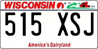 WI license plate 515XSJ