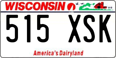 WI license plate 515XSK