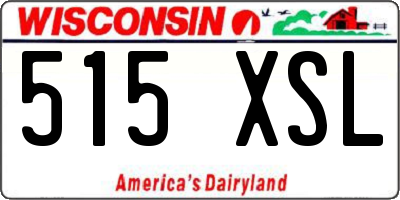 WI license plate 515XSL