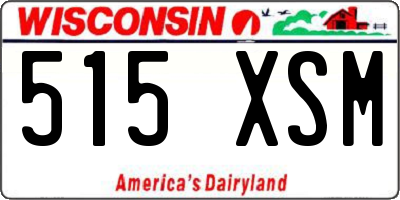 WI license plate 515XSM