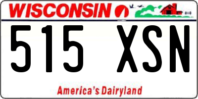 WI license plate 515XSN
