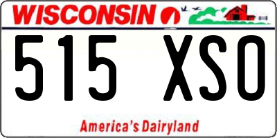 WI license plate 515XSO