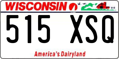 WI license plate 515XSQ