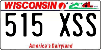 WI license plate 515XSS