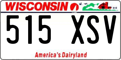 WI license plate 515XSV
