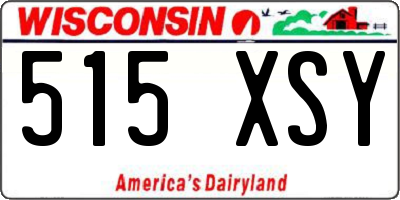 WI license plate 515XSY