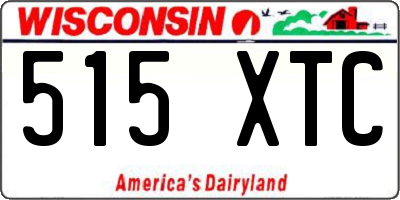 WI license plate 515XTC
