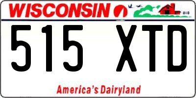 WI license plate 515XTD