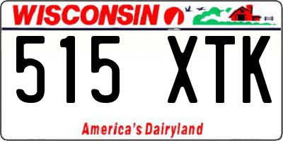 WI license plate 515XTK