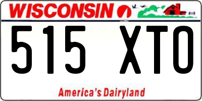 WI license plate 515XTO