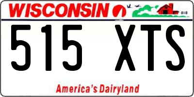 WI license plate 515XTS