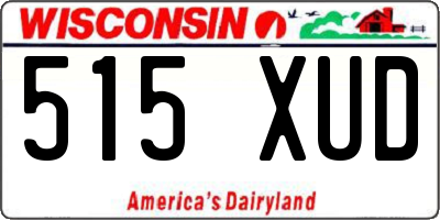 WI license plate 515XUD