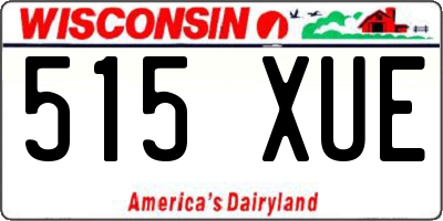 WI license plate 515XUE