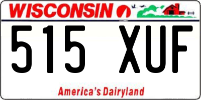 WI license plate 515XUF