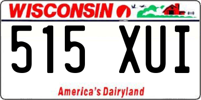 WI license plate 515XUI