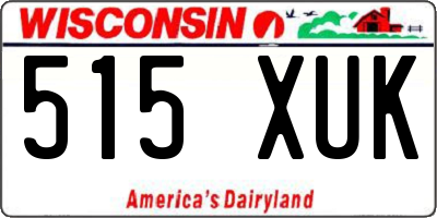 WI license plate 515XUK