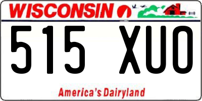 WI license plate 515XUO