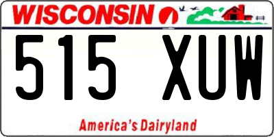 WI license plate 515XUW