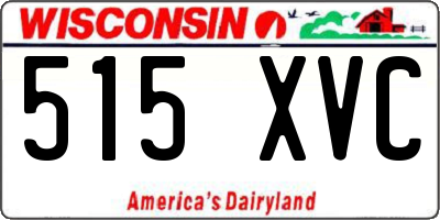 WI license plate 515XVC