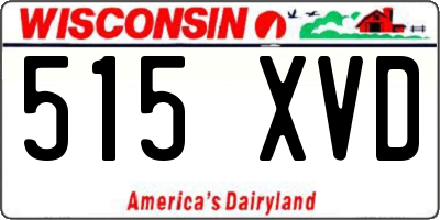 WI license plate 515XVD