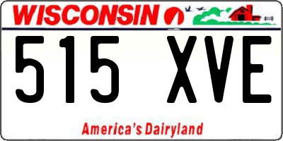 WI license plate 515XVE