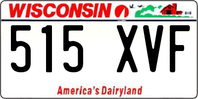 WI license plate 515XVF