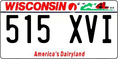 WI license plate 515XVI