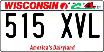 WI license plate 515XVL