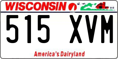 WI license plate 515XVM
