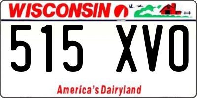 WI license plate 515XVO