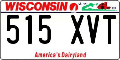 WI license plate 515XVT