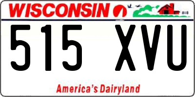 WI license plate 515XVU