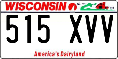 WI license plate 515XVV