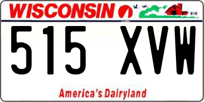 WI license plate 515XVW