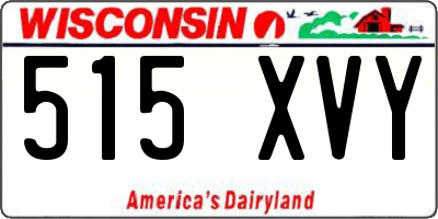WI license plate 515XVY