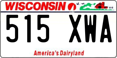 WI license plate 515XWA