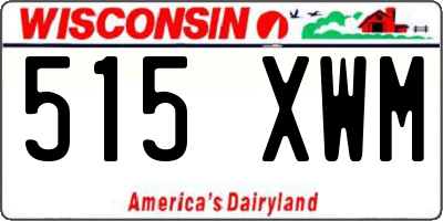WI license plate 515XWM