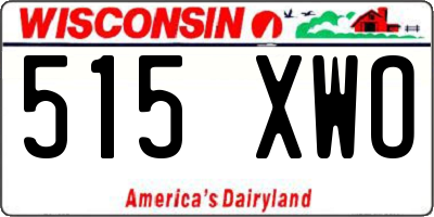 WI license plate 515XWO