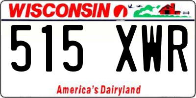 WI license plate 515XWR