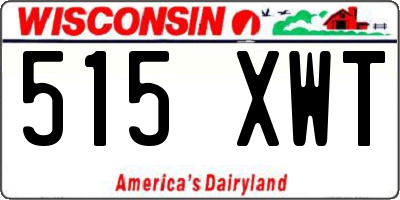 WI license plate 515XWT