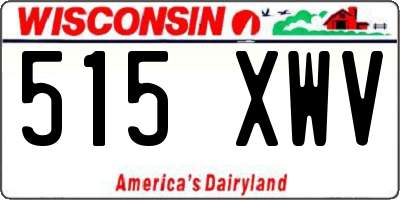 WI license plate 515XWV