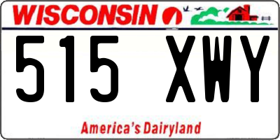 WI license plate 515XWY