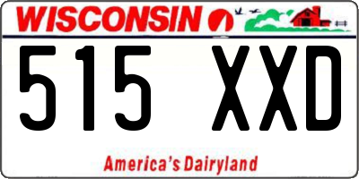 WI license plate 515XXD