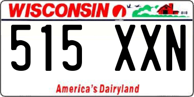 WI license plate 515XXN