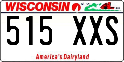 WI license plate 515XXS