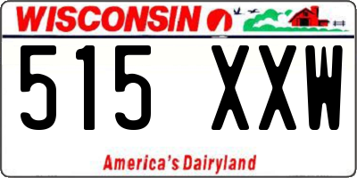 WI license plate 515XXW
