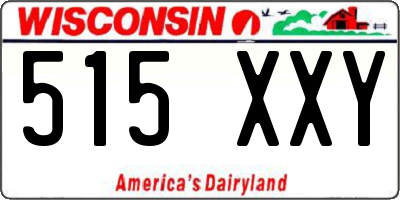 WI license plate 515XXY