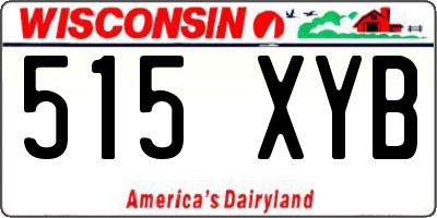 WI license plate 515XYB