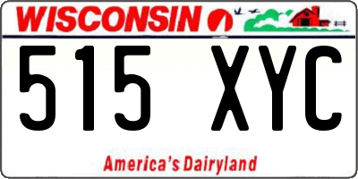 WI license plate 515XYC